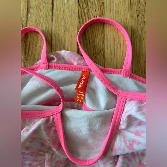 Joe Fresh Pink and White Swimsuit - Picture 5 of 10